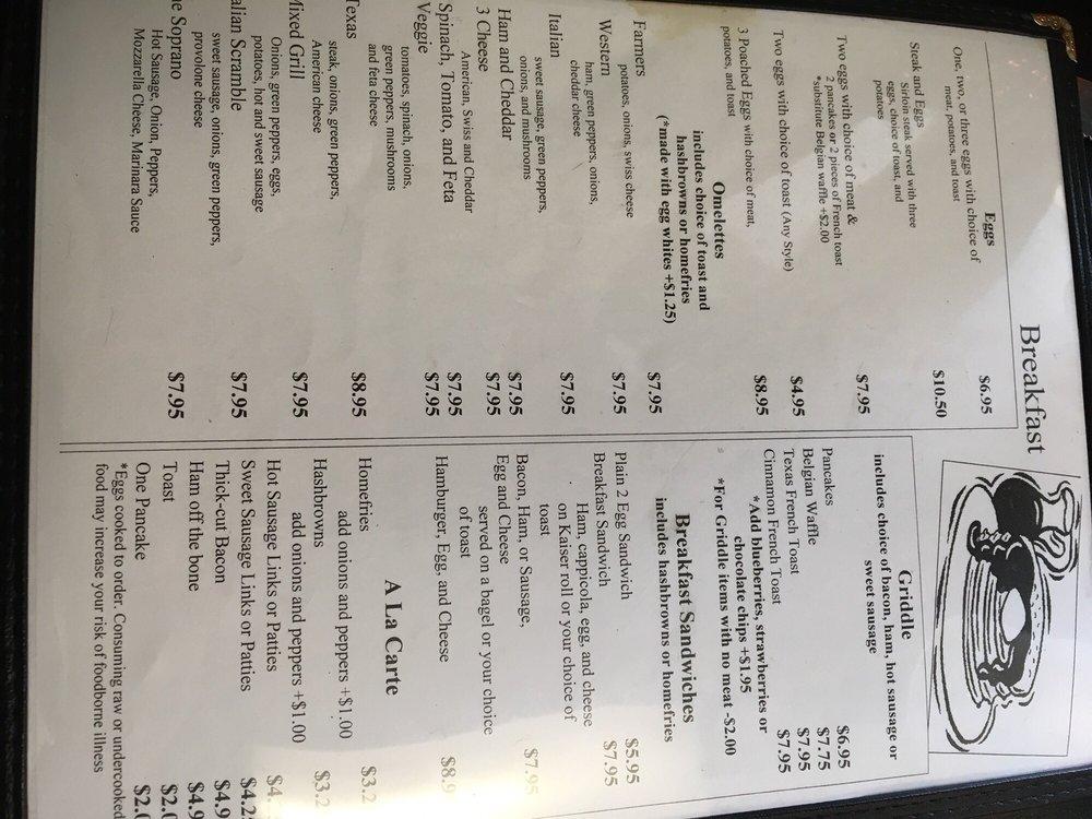 Menu at Ma and Pop's Country Kitchen restaurant, Bethel Park