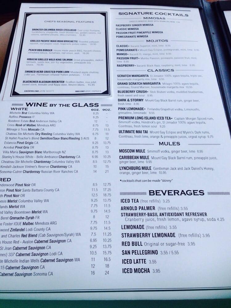 Menu at Stanley & Seafort's steakhouse, Tacoma, 115 E 34th St