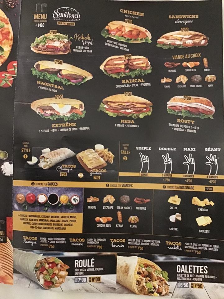 Menu at Restaurant SainteSophie, Roanne