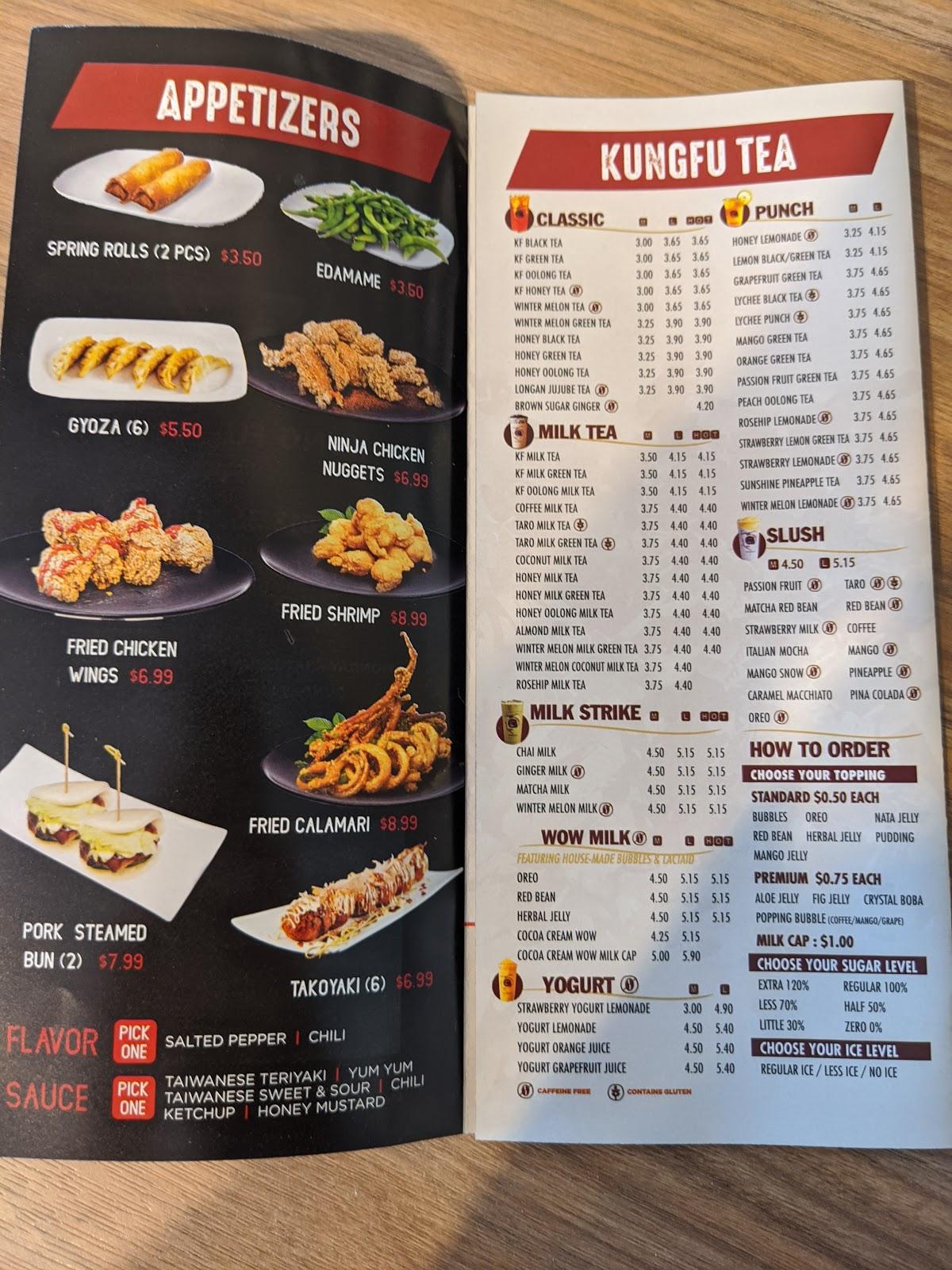 Menu at Token Ramen & Kung Fu Tea restaurant, Tampa, 401 S Dale Mabry Hwy