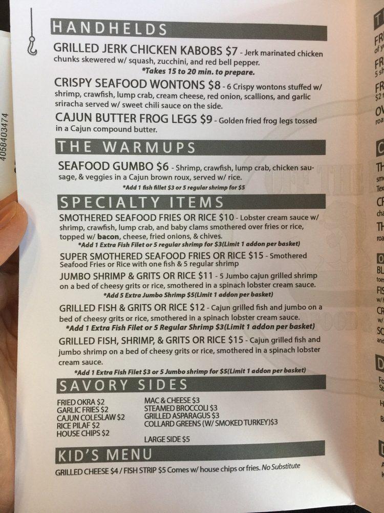 Menu at Off The Hook Seafood And More restaurant, Oklahoma City, 125 W Britton Rd