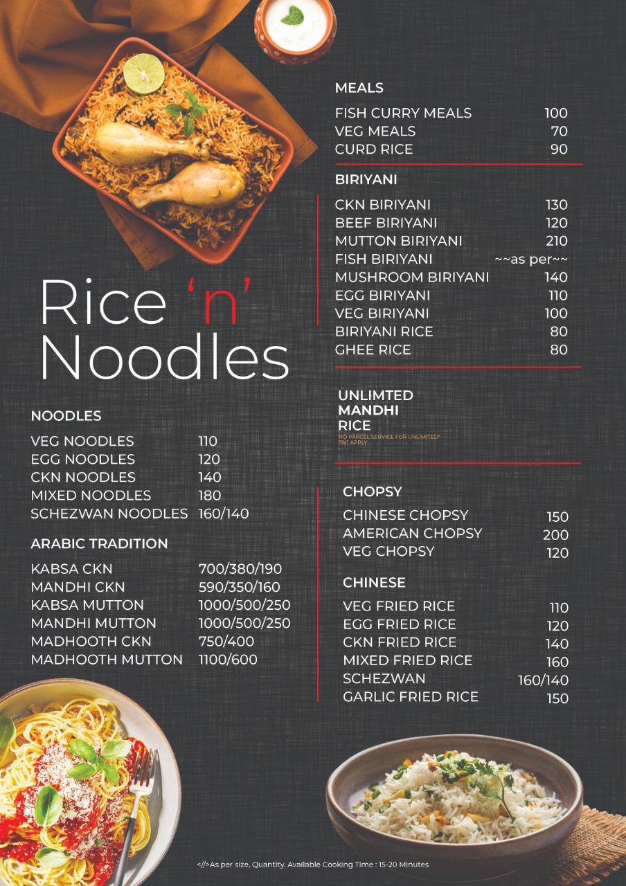 Menu at Arabian Grill & Fry Pattambi, Pattambi