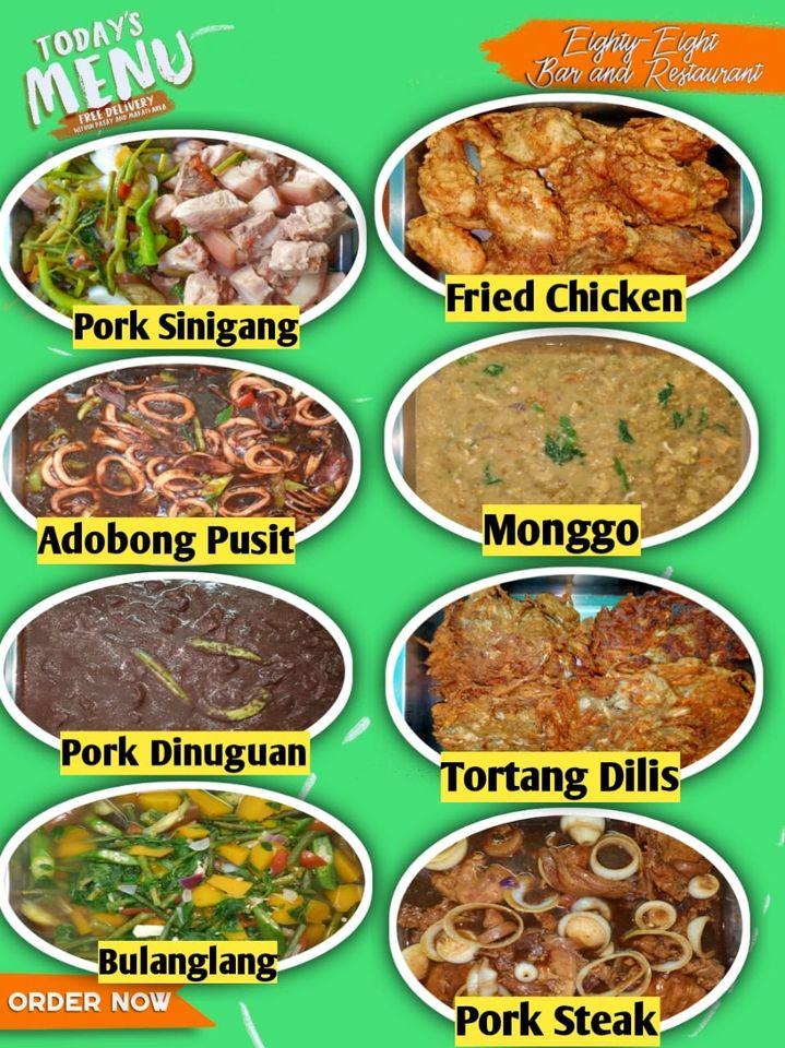 Menu at Eighty Eight Restaurant, Pasay