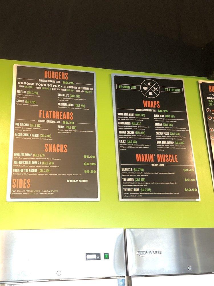 Menu at Clean Eatz cafe, Farragut, 155 West End Ave