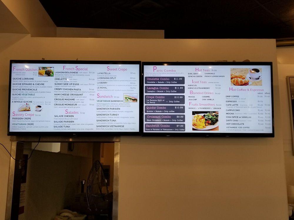 Menu at Paris Pastries Bakery Cafe, Rancho Cucamonga