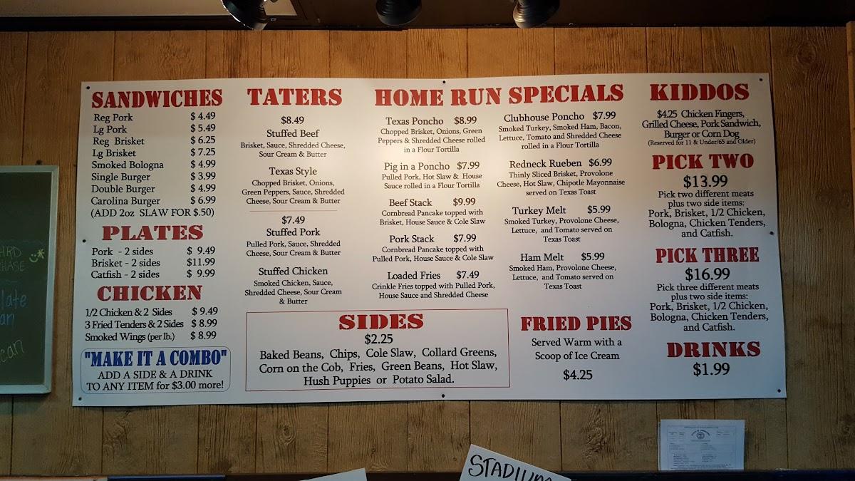 Menu at StadiumBurgers, BBQ and Wings, Cleveland, 773 Keith St NW