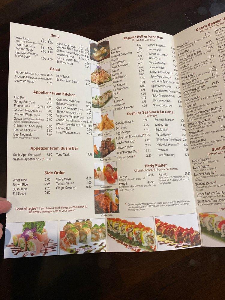 Menu at Lucky Fortune I restaurant, Baldwin