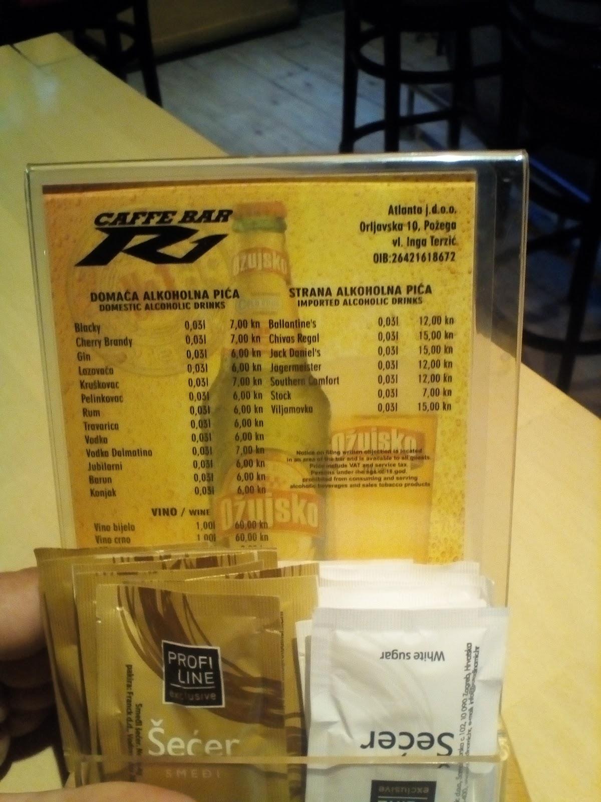 Menu di Caffe Bar R1 