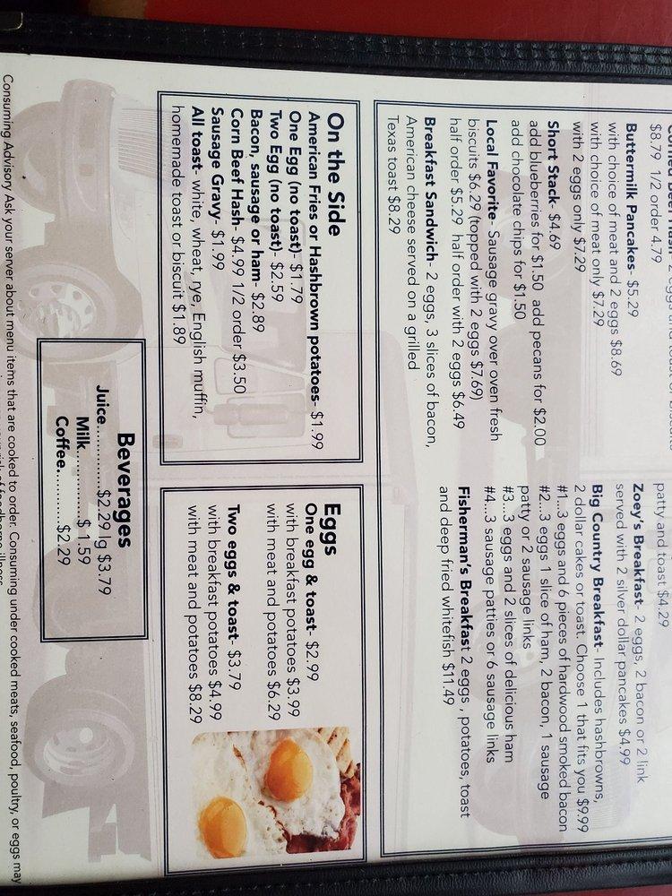 Menu at St Ignace Truck Stop restaurant, Saint Ignace