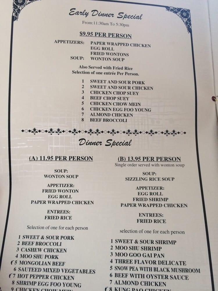 Menu at Golden Gong Chinese Restaurant, Grover Beach
