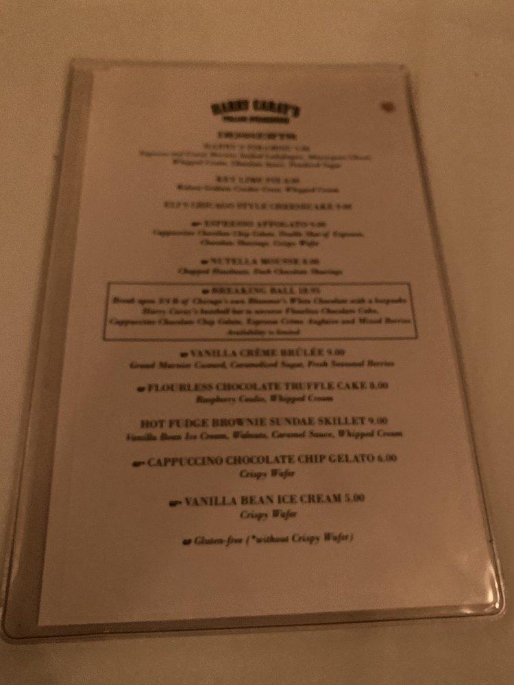 Harry Caray's Italian Steakhouse – Chicago – Menus and pictures