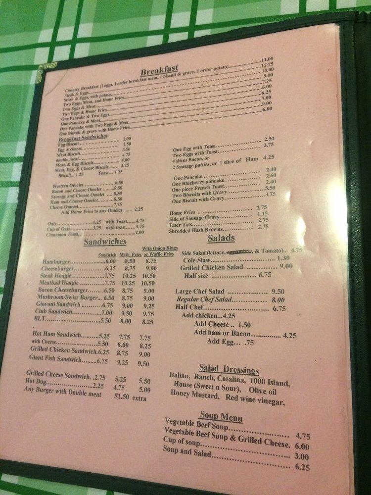 Carta del restaurante Philippi Inn, Philippi, Route 250 S