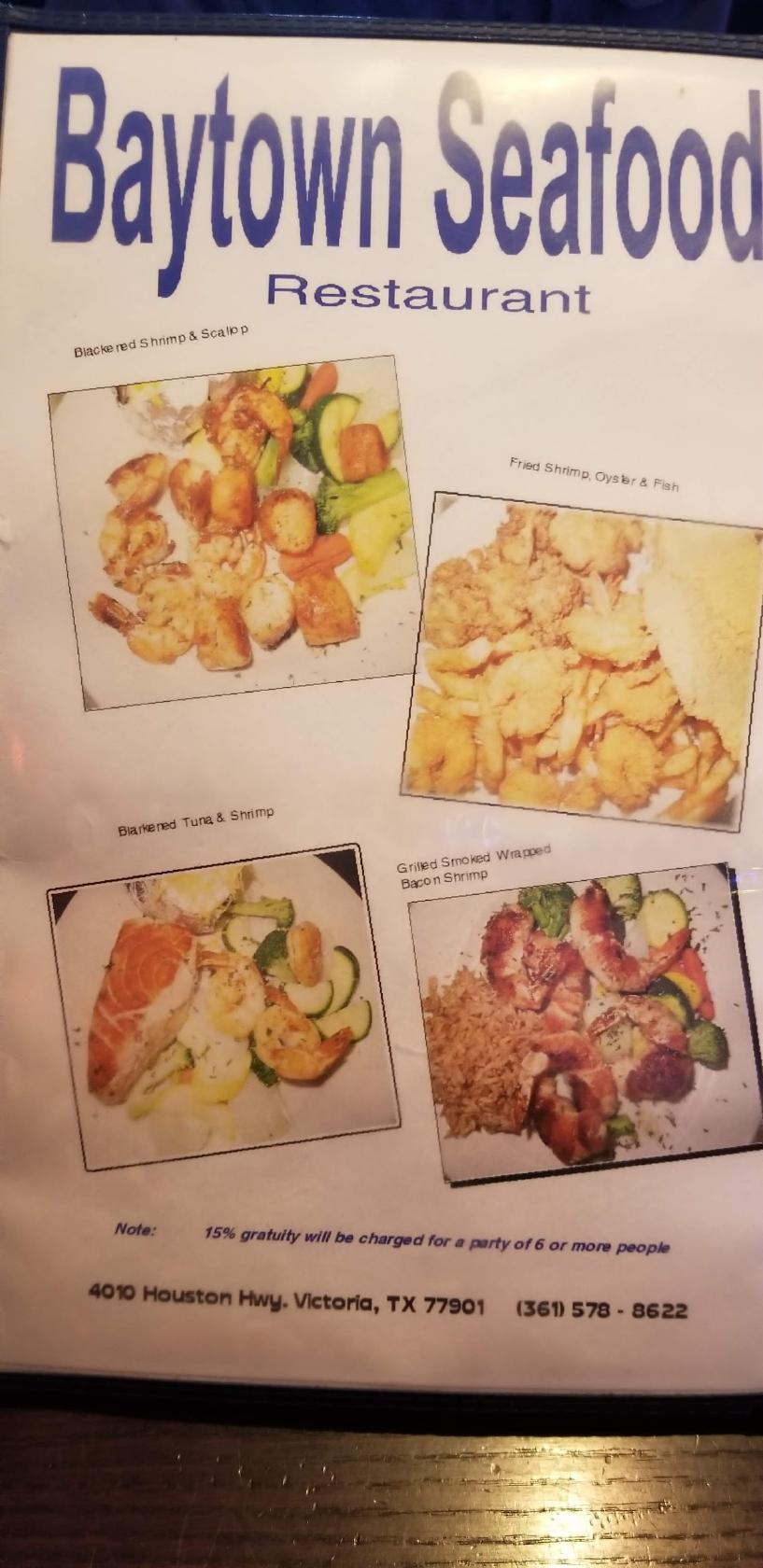 Menu At Baytown Seafood Restaurant Victoria   R51f Baytown Seafood Restaurant Menu 2022 10 