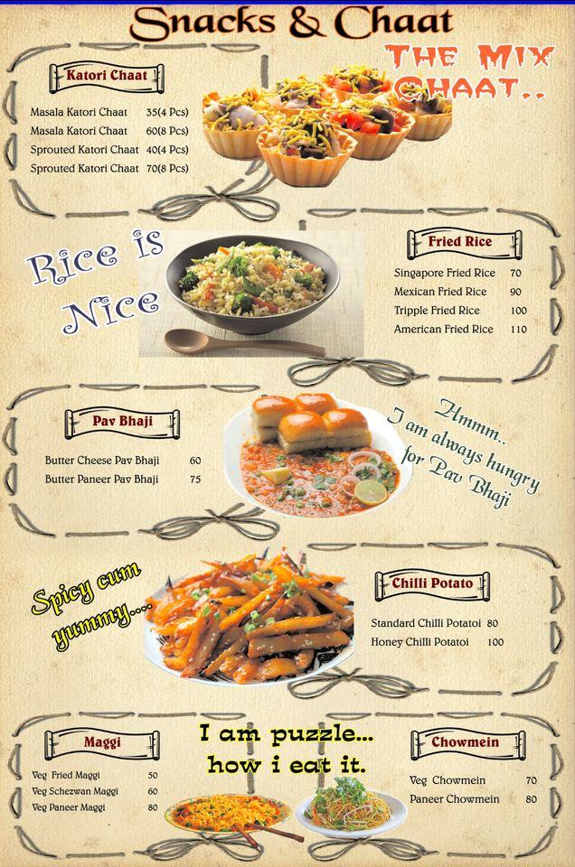Goggle Cafe Chirawa menu