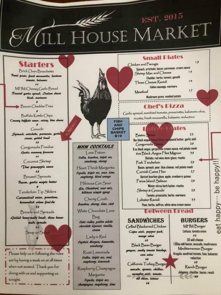 Menu at Mill House Market restaurant, Pulaski