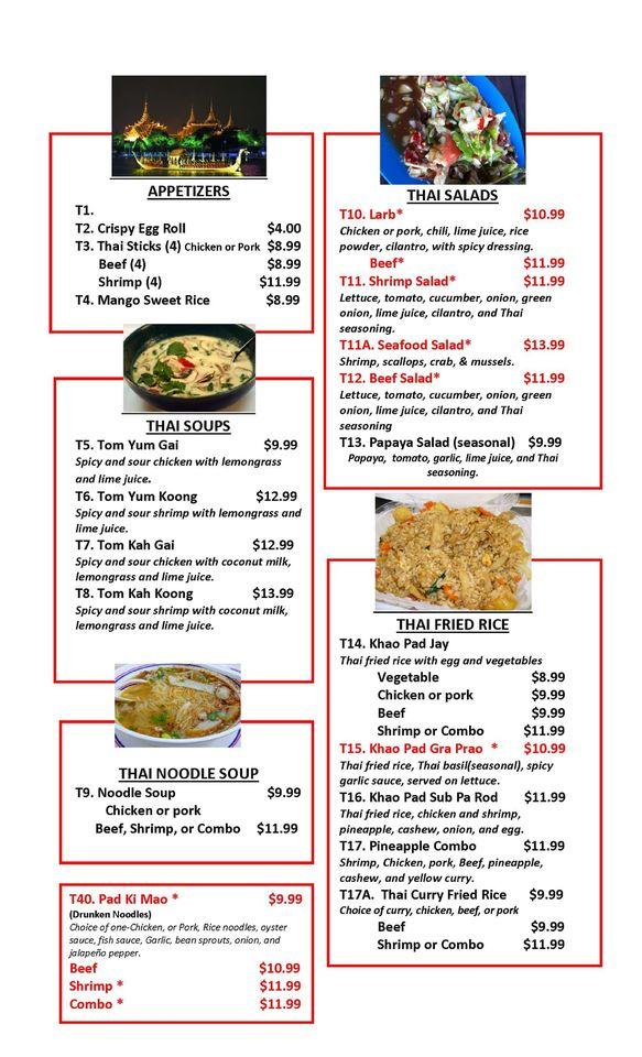 Menu at Bamboo Garden Chinese And Thai Cuisine restaurant, Sierra Vista, E Fry Blvd 3