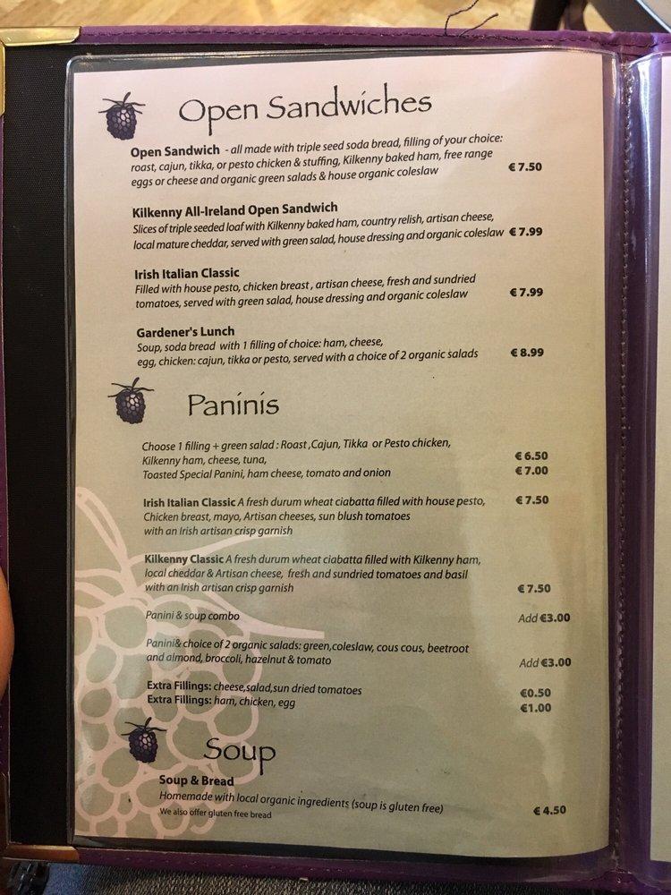 Menu at The Blackberry Cafe, Thomastown, Market St