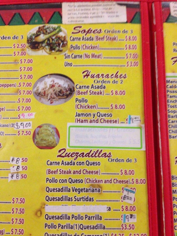 Carta del restaurante Taco Corner, Thomasville, 415 National Hwy