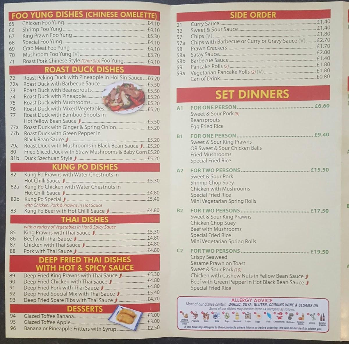 Menu for lucky's steakhouse