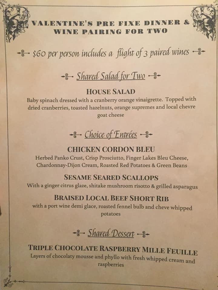Menu at Halsey's Restaurant, Geneva
