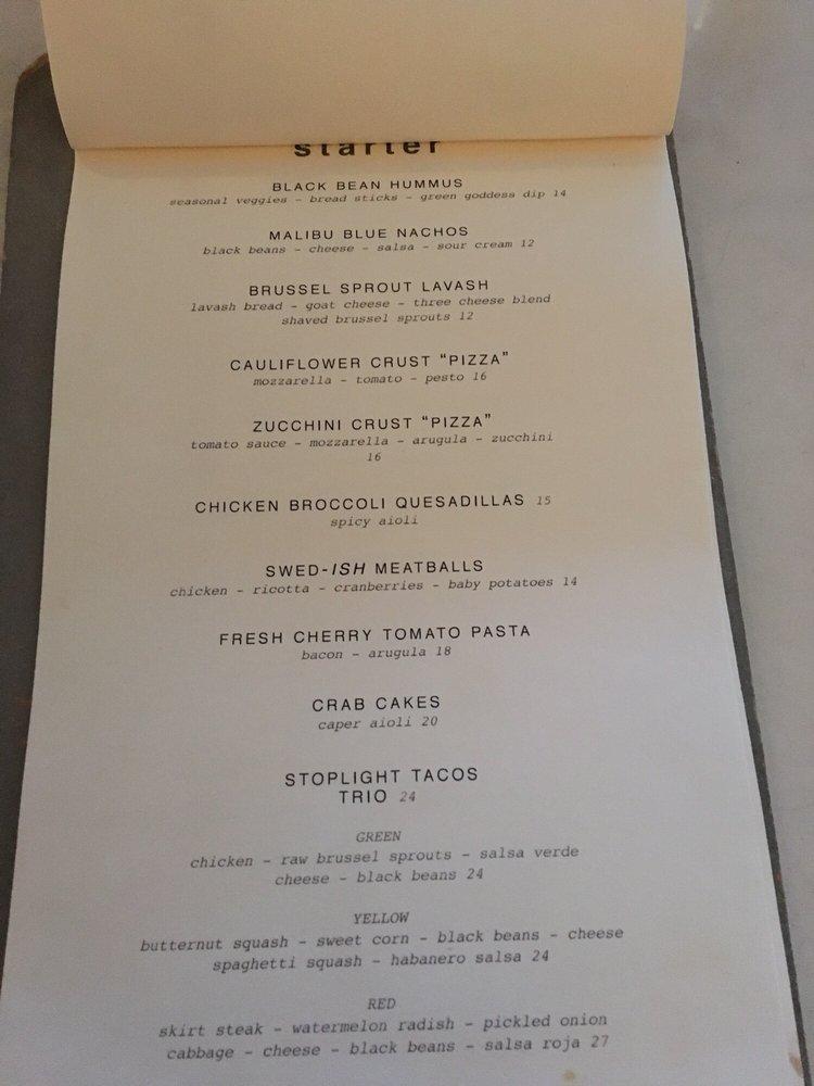 Menu at Malibu Farm Pier Cafe, Malibu
