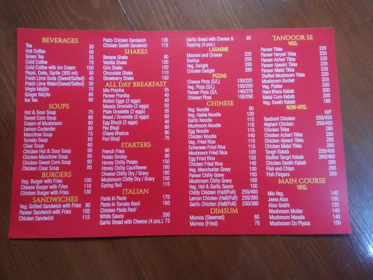 Nanz Chinese Restaurant menu
