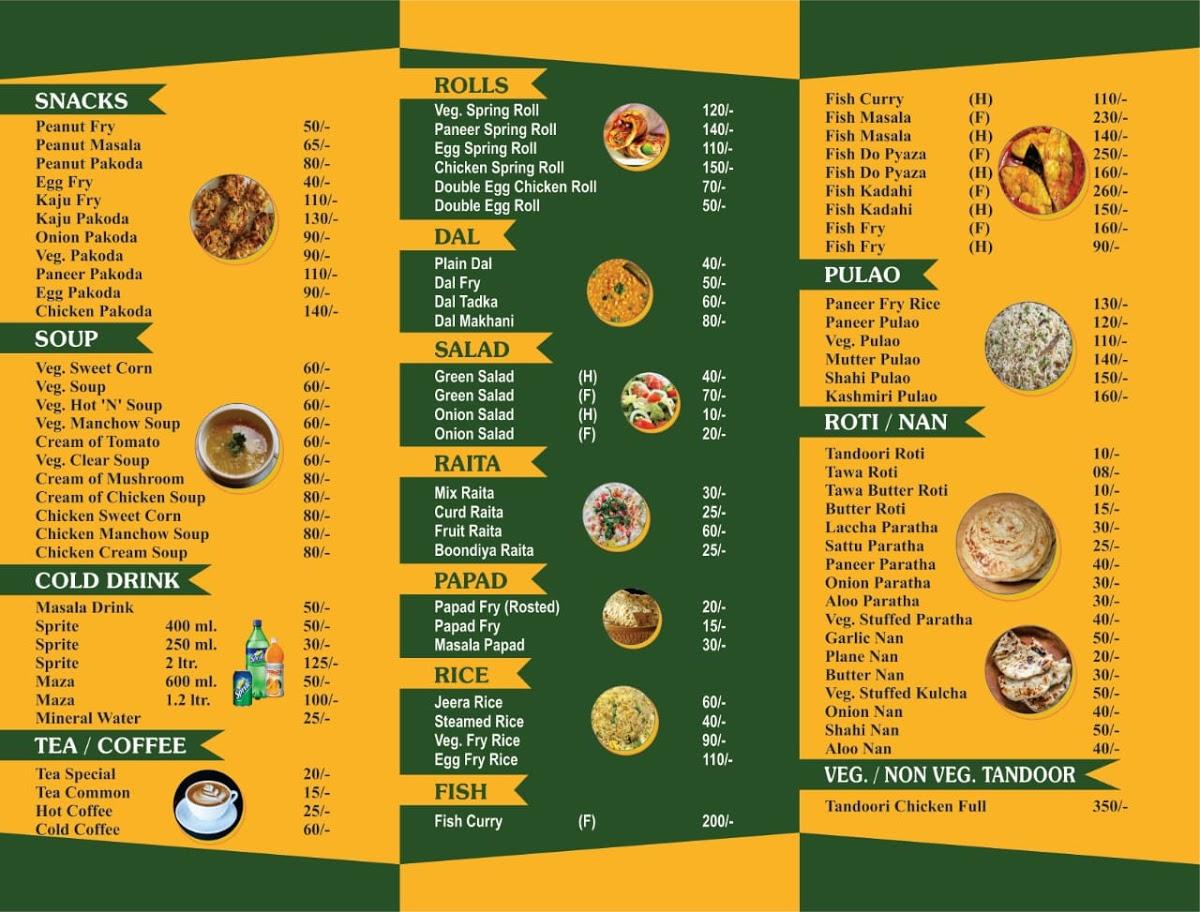 Menu At Tulsi Garden, Arwal