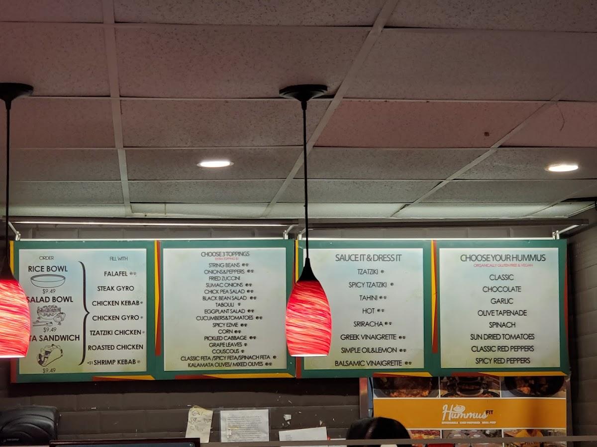 Menu at Hummus Mediterranean Holbrook restaurant, Holbrook