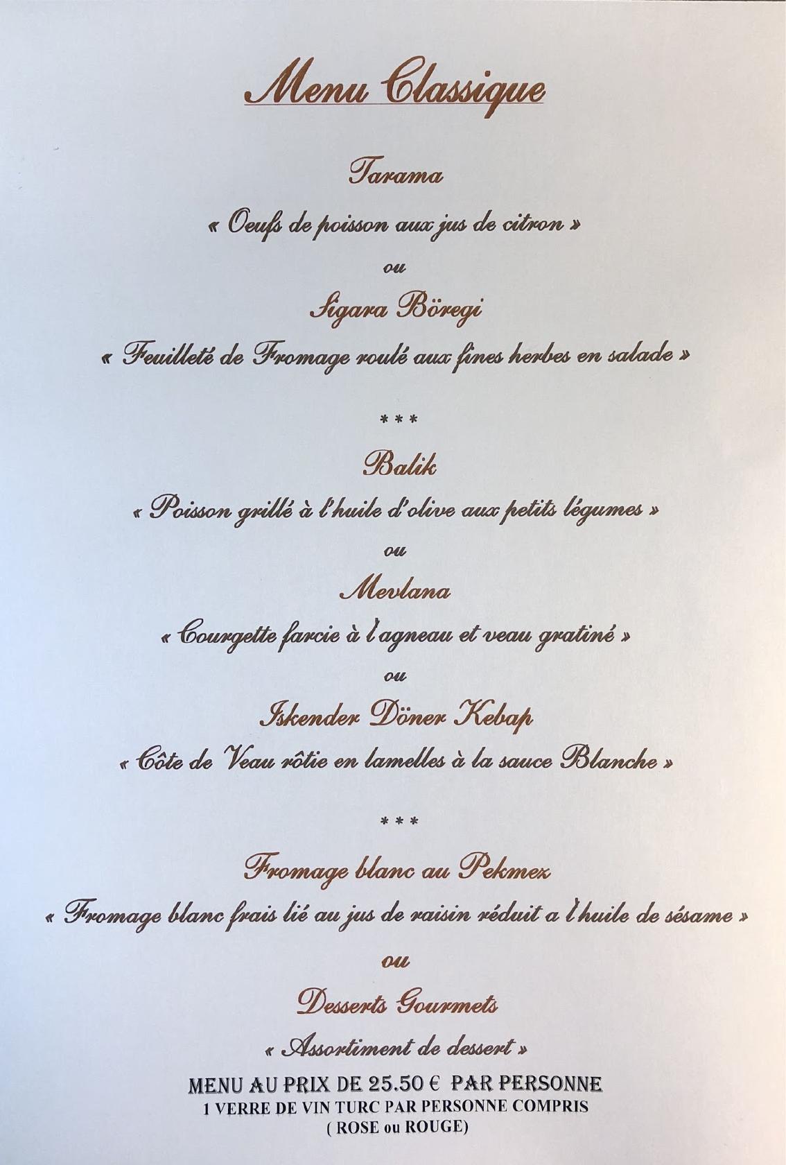 Menu at Restaurant le Pacha Auxerre, Auxerre