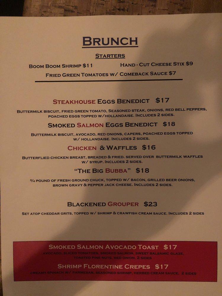 Menu at The Grillehouse of Southaven steakhouse, Southaven