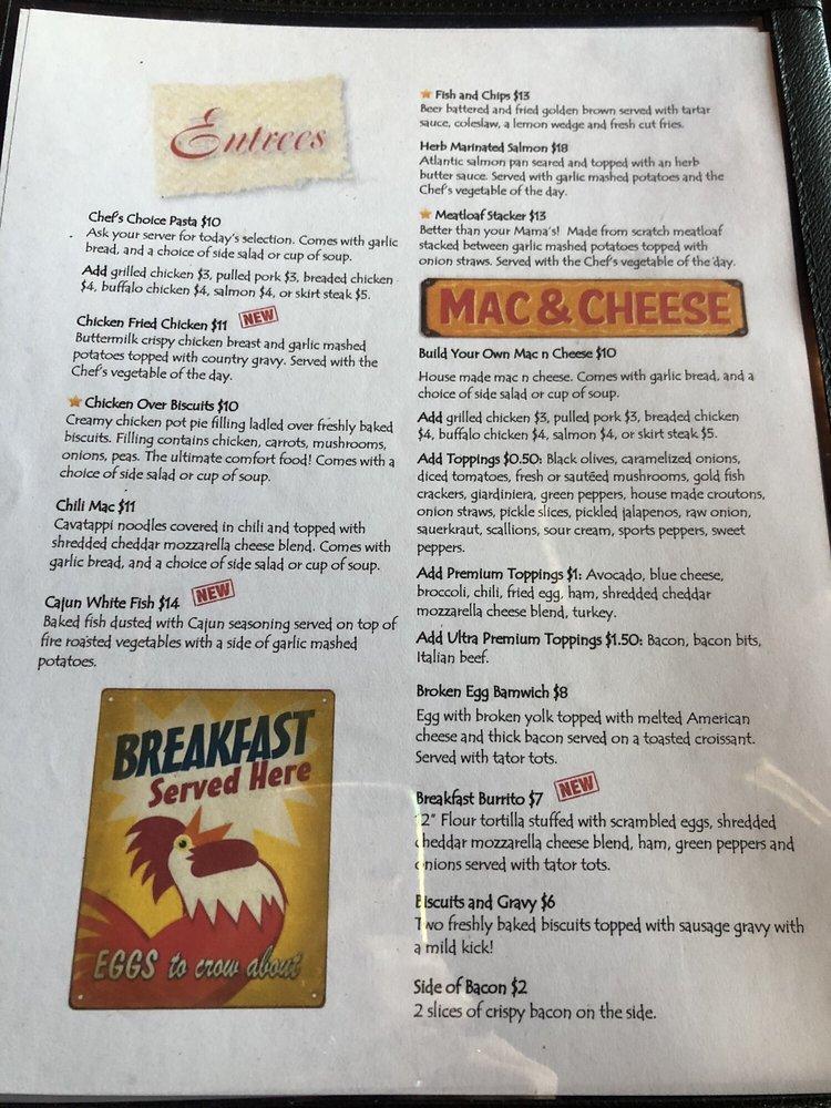 Menu at Bamboozels pub & bar, West Dundee