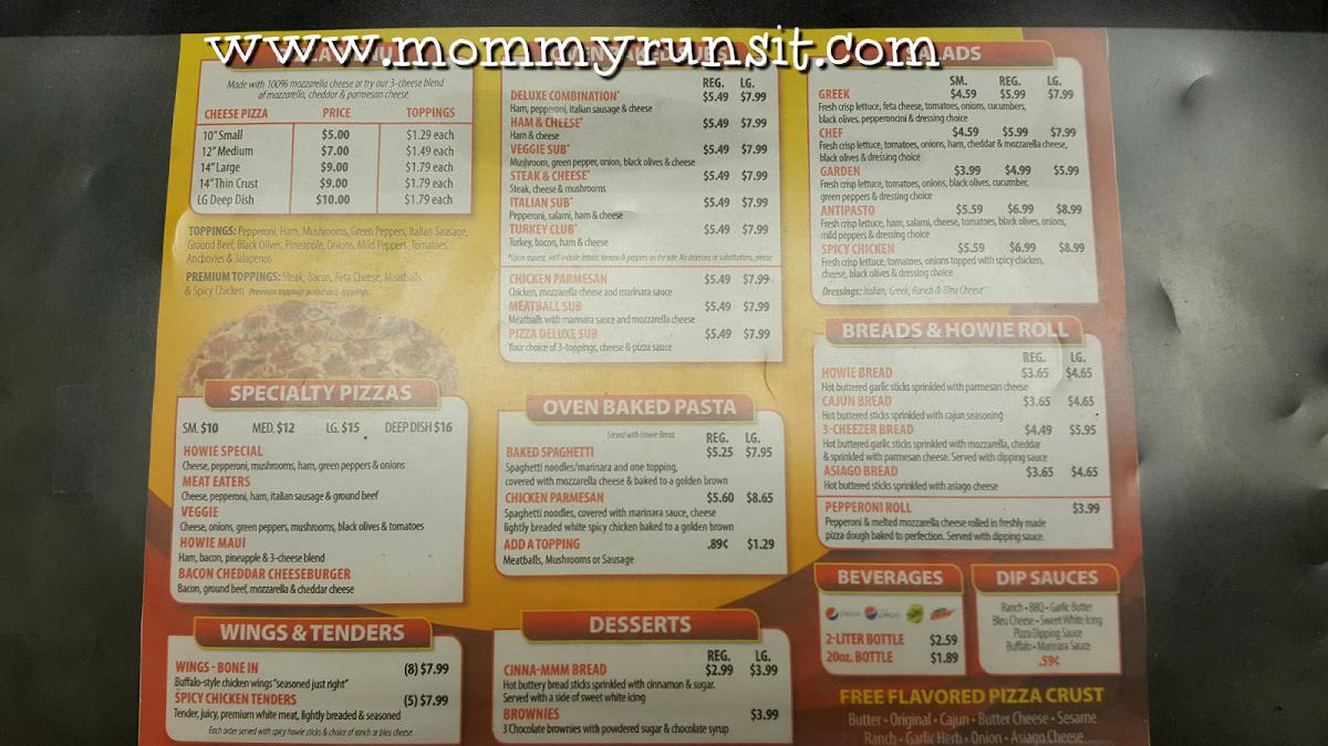Menu at Hungry Howie's Pizza & Subs pizzeria, Lake City, 857 SW Main Blvd