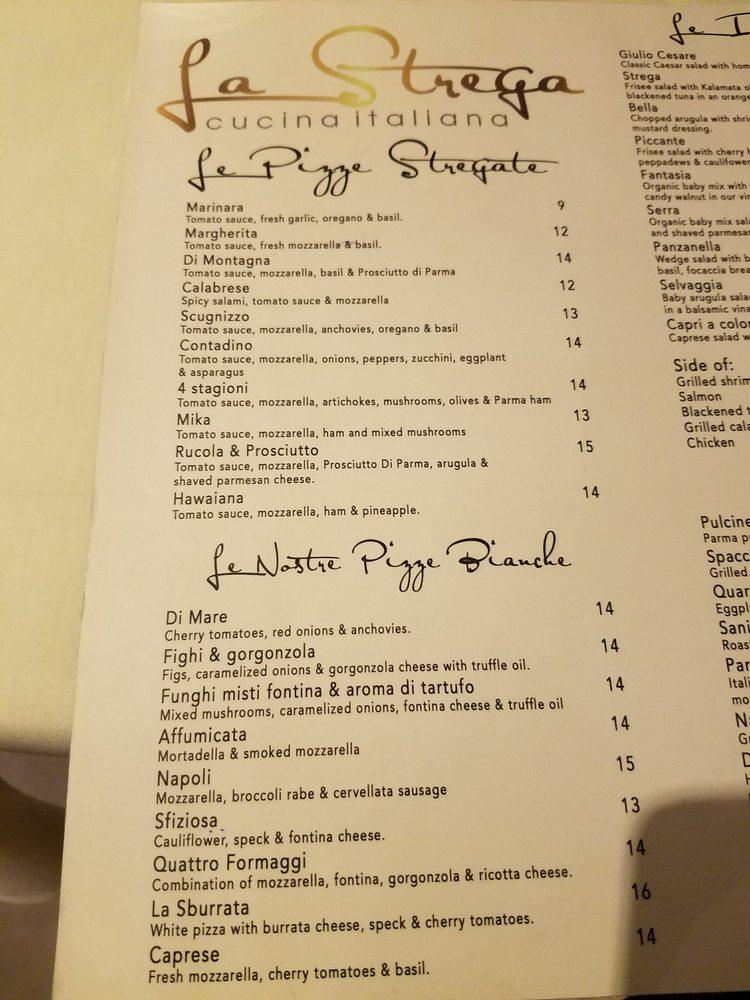 Menu at La Strega Cucina Italiana restaurant, Pembroke Pines, NW 2nd St