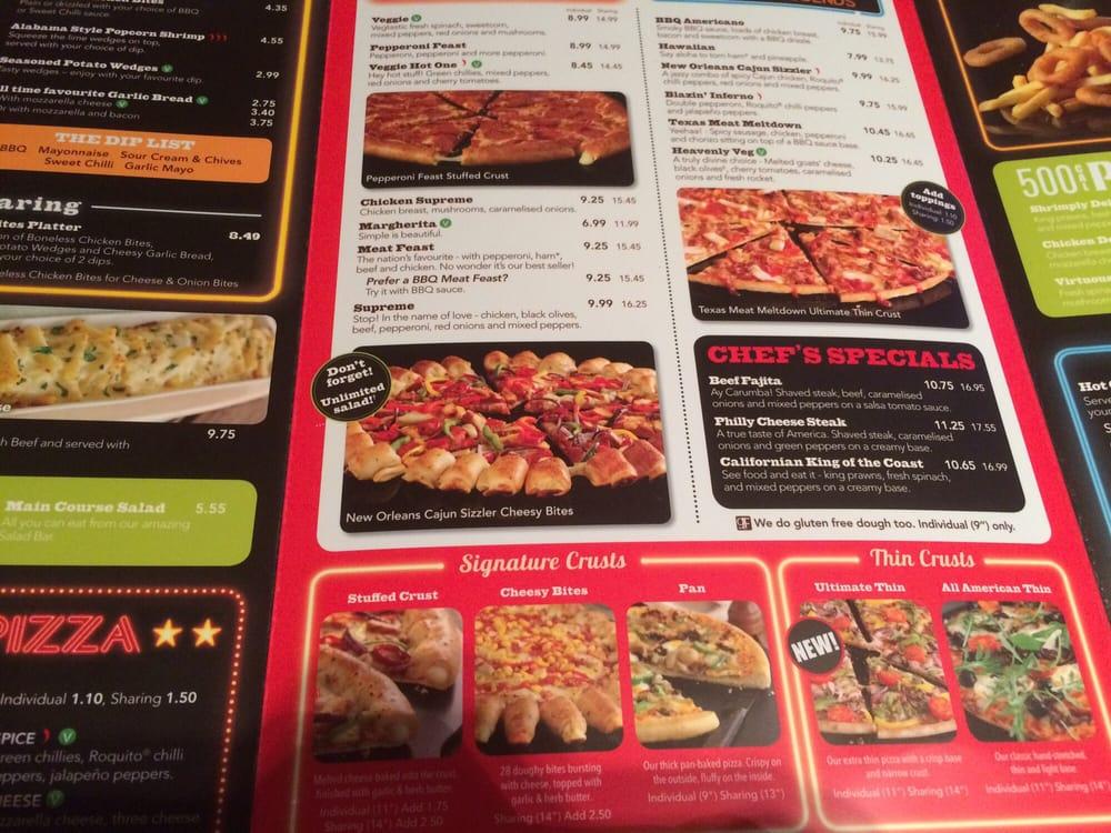 Menu at Pizza Hut pizzeria, Bolton, Unit 14