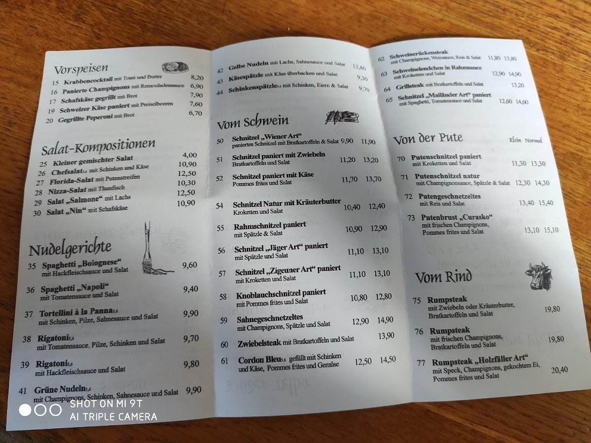 Speisekarte Von Restaurant Zur Neuen Pfalz Ludwigshafen Am Rhein