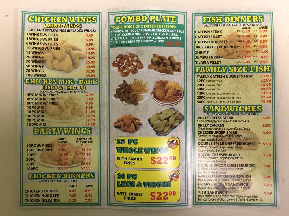 Menu at St Louis Fish & Chicken fast food, Florissant, Parker Rd