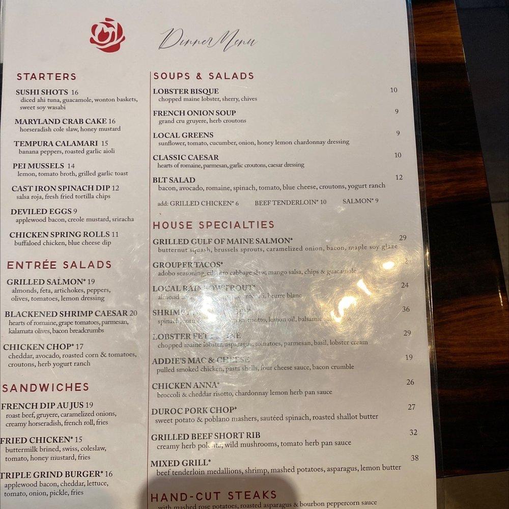 Menu at Rosewood Grill Hudson desserts, Hudson