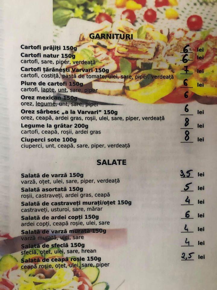 Menu de Varvari Pub