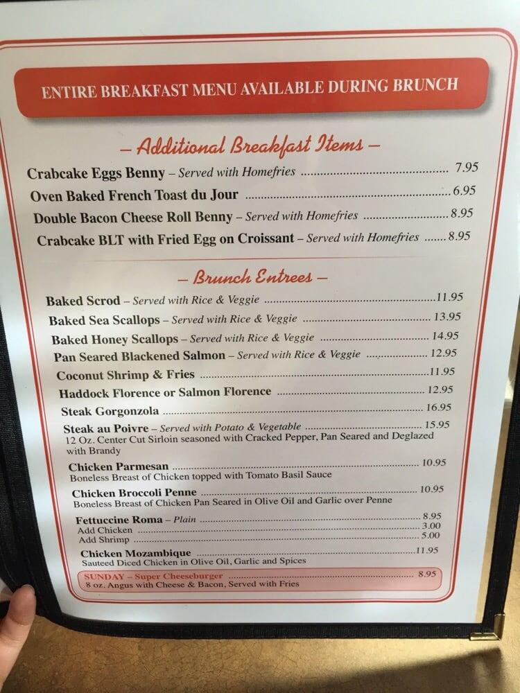 Menu at Courtyard Restaurant, Fairhaven