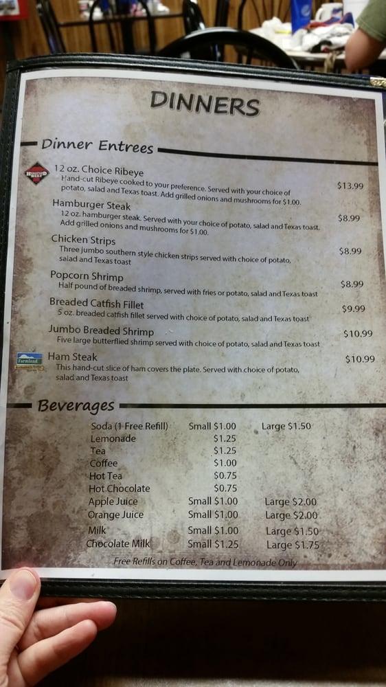 Menu at Martha's Family Restaurant, Shelbina