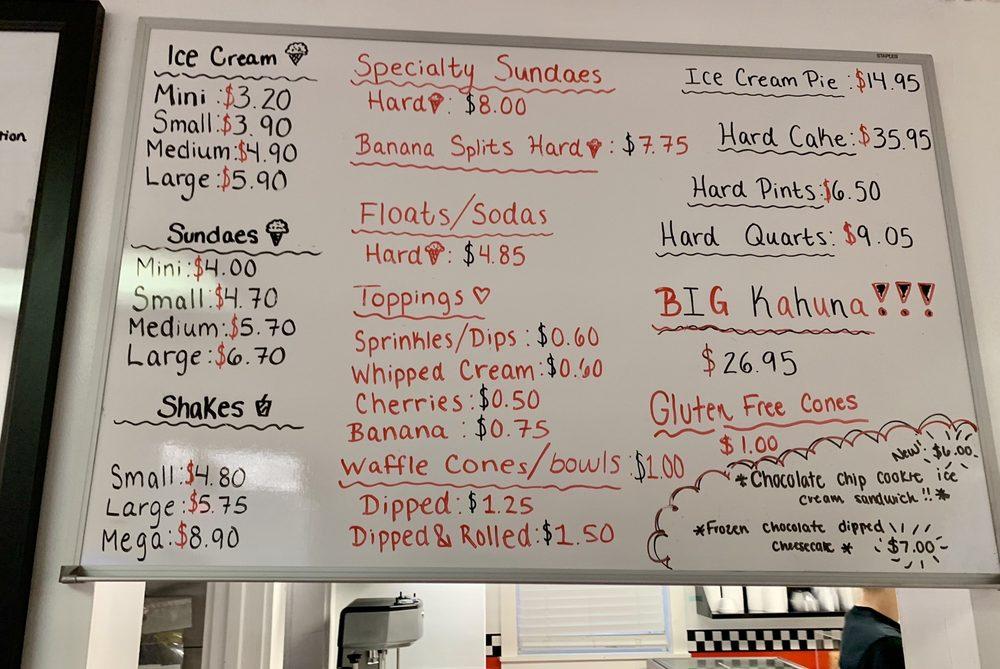 Menu at Mel’s Downtown Creamery desserts, Colchester