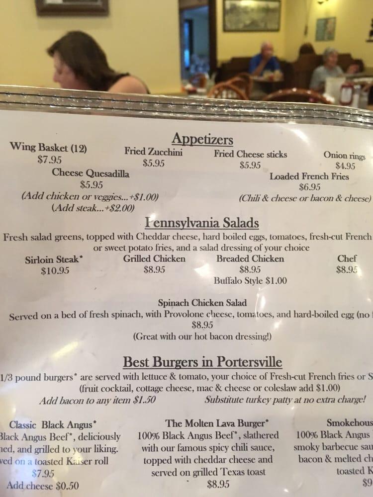 Menu at Brown's Country Kitchen restaurant, Portersville