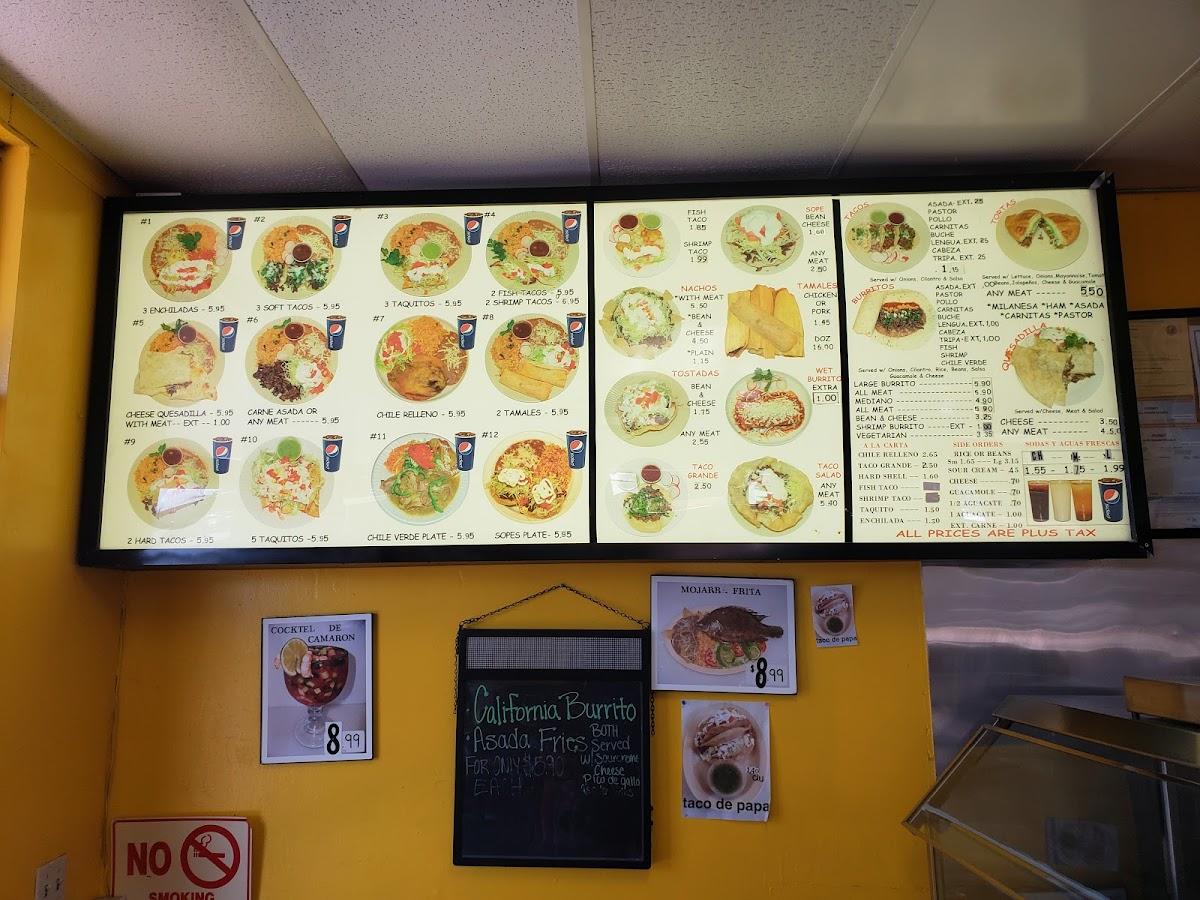 Carta del restaurante Los Jalapenos Mexican Food, Victorville, Palmdale Rd