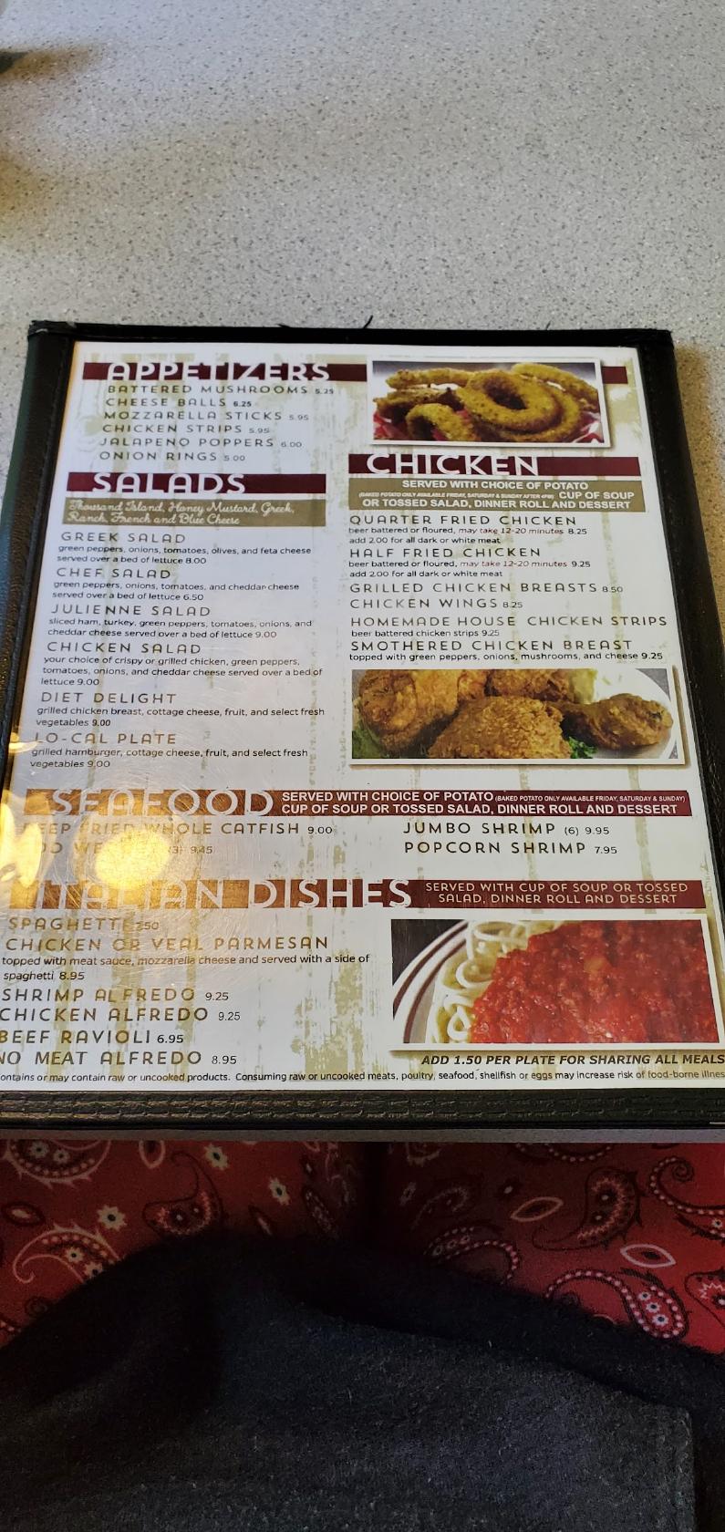 Menu at City Limits Family Restaurant, Maquoketa
