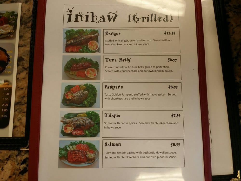 Menu at Palengke Oriental Market, Las Vegas