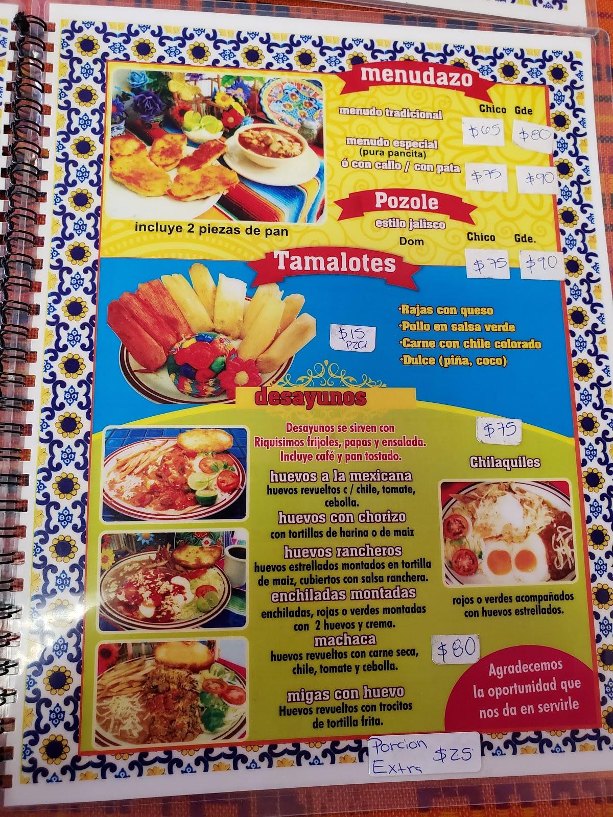 Menu at La Choza Menudazo y Tamalotes restaurant, Ciudad Juarez