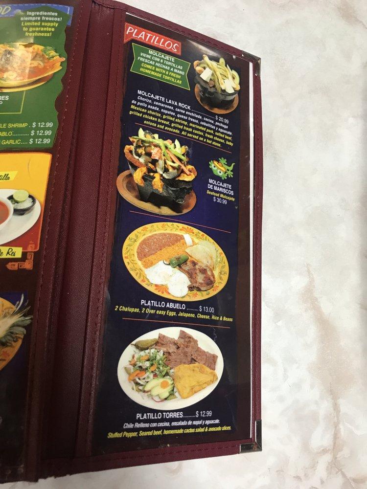 Menu at El Sombrero Mexican Restaurant, Freehold