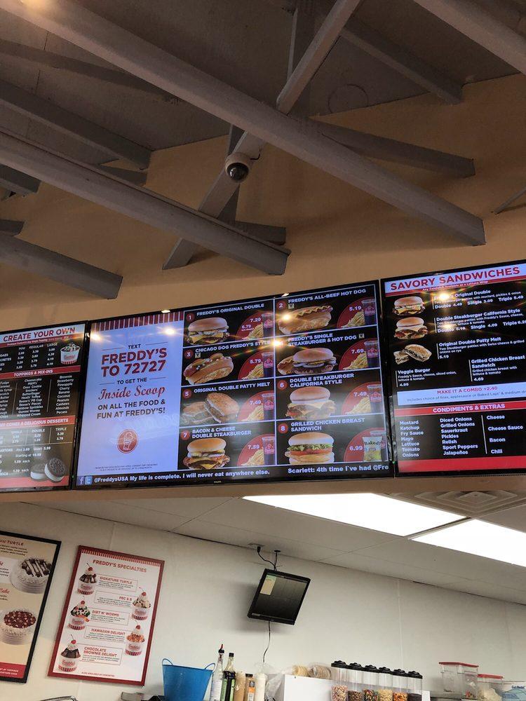 Menu at Freddy's Frozen Custard & Steakburgers fast food, Mattoon