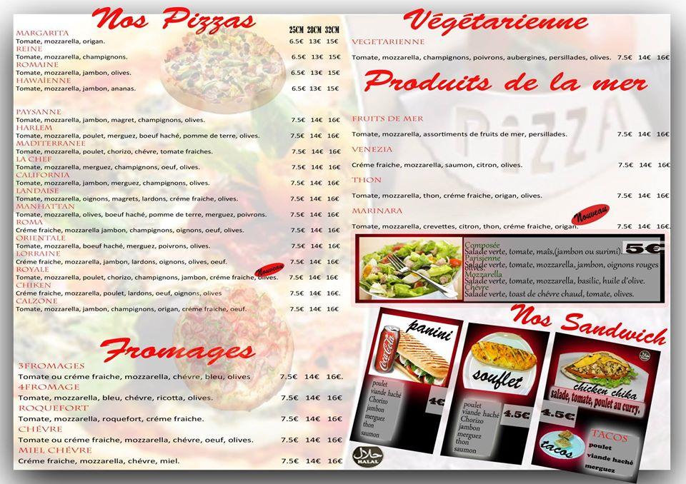 Menu at Pizzeria Saint Nicolas TASTY EAT, Bordeaux