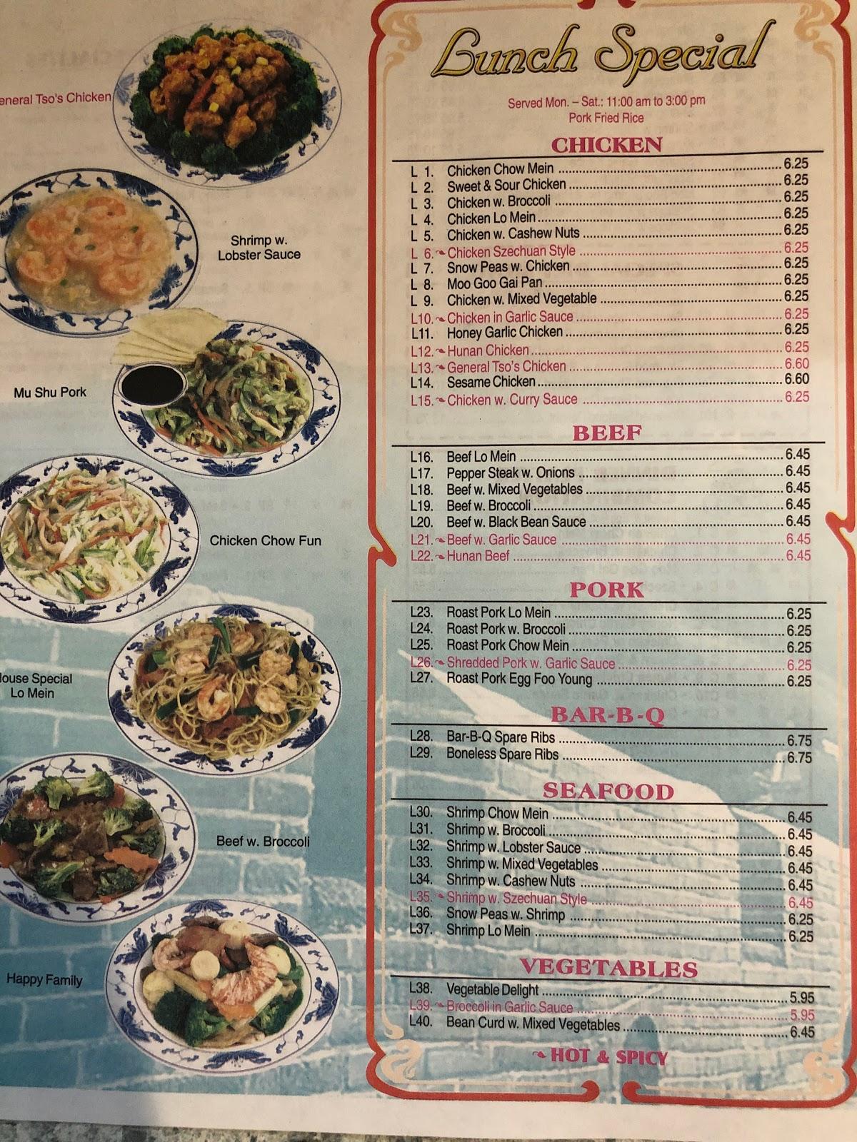 China King Slidell Menu 92